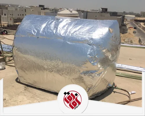 عزل مواسير معلقة ببقيق 0559915333 شركة افاق المملكة عزل حراري احترافي لخزانات المياه بأجود الخامات العاكسة للحرارة لضمان برودة المياه.