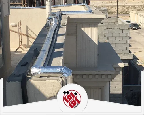 عزل مواسير رأس تنورة 0559915333 شركة افاق الممكلة عزل حراري دقيق للمواسير الخارجية لحمايتها من الشمس ومنع سخونة المياه داخل التمديدات.